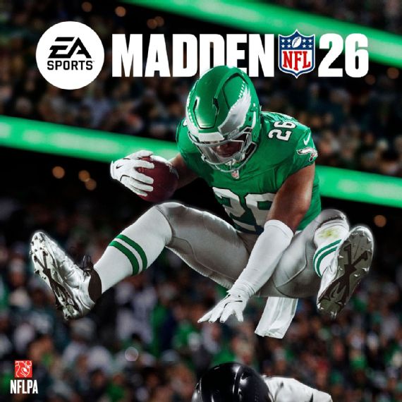 Saquon Lands Madden 26 Cover with Iconic Leap